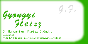gyongyi fleisz business card
