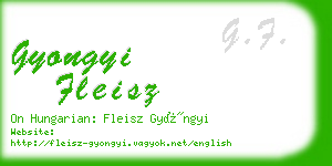 gyongyi fleisz business card